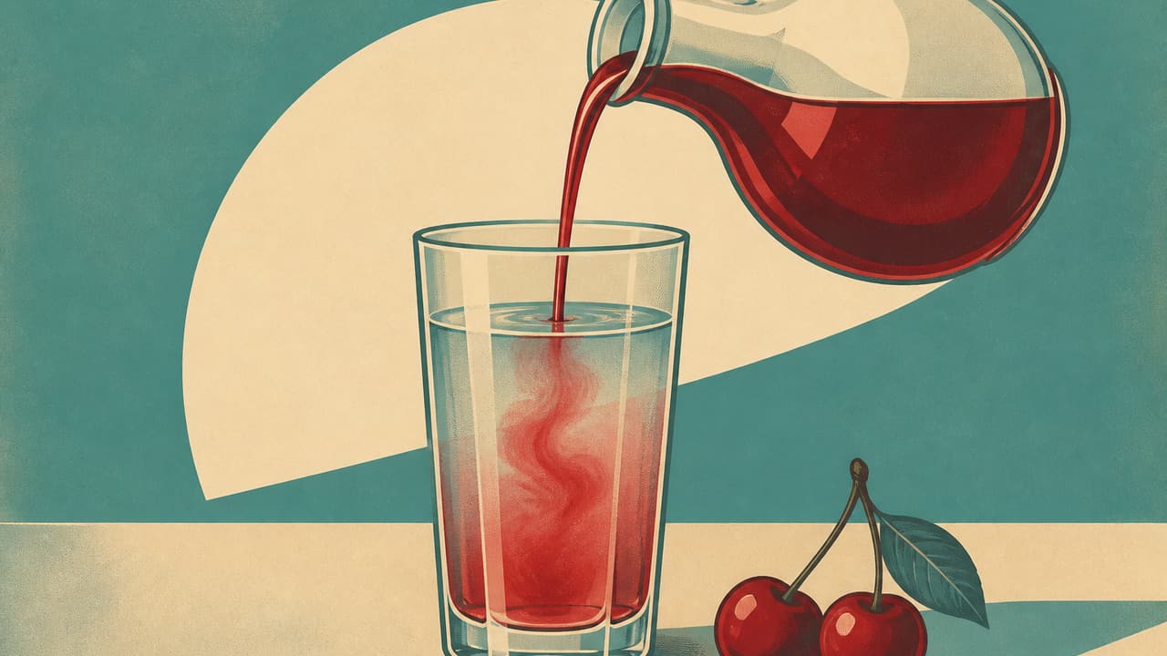 A retro illustration accompanying the story: Why a Soda With No Fizz Survived a Century